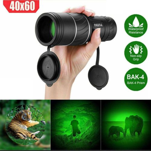 40x60 Day Night Vision HD Optical Monocular Hunting Camping Handheld Telescope Life Waterproof 40x60 Day Night Vision HD Optical Monocular Hunting Camping Handheld Telescope Life Waterproof
