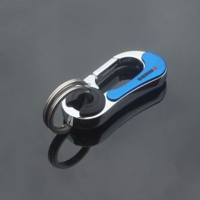Meida Men's Car Keychain Solid Metal Waist Hanging (Option: 3754BLUE)