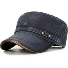 Malecap Middle-aged Casual Hat (Color: Blue)