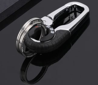 Meida Men's Car Keychain Solid Metal Waist Hanging (Option: 3755Black)