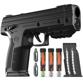 Byrna® LE Kinetic Non-Lethal CA Legal Projectile Gun Bundle (Color: Black)