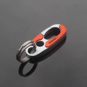 Meida Men's Car Keychain Solid Metal Waist Hanging (Option: 3752Orange)