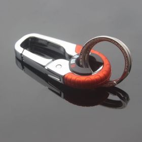 Meida Men's Car Keychain Solid Metal Waist Hanging (Option: 3755Orange)