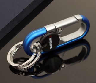Meida Men's Car Keychain Solid Metal Waist Hanging (Option: 3746Blue)
