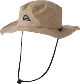 Quiksilver Men's Bushmaster Sun Protection Floppy Visor Bucket Hat (Color: Khaki, size: 2XL)