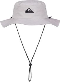 Quiksilver Men's Bushmaster Sun Protection Floppy Visor Bucket Hat (Color: Steeple Grey, size: 2XL)