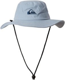 Quiksilver Men's Bushmaster Sun Protection Floppy Visor Bucket Hat (Color: Ashley Blue, size: 2XL)