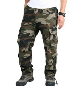 Men's Casual Military Pants Camo Cargo Work Pants Trousers (Color: Army, size: 38)