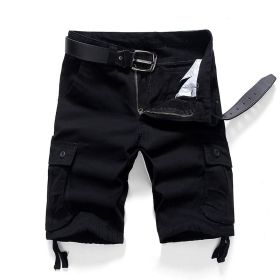 Men's Camo Cargo Short (Color: Black, size: 29)