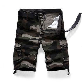 Men's Camo Cargo Short (Color: Army green, size: 38)