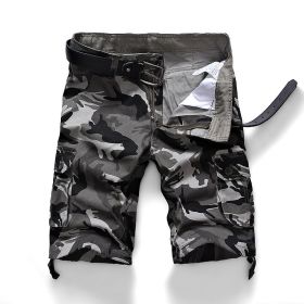Men's Camo Cargo Short (Color: Green, size: 38)