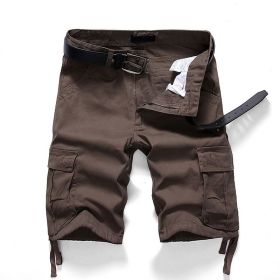 Men's Camo Cargo Short (Color: Coffee, size: 30)