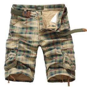 Men's Camo Cargo Short (Color: Yellow, size: 38)