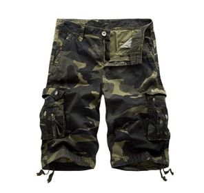 Mens Cotton Relaxed Fit Fit Outdoor Camouflage Camo Cargo Shorts (Color: 4, size: 29)