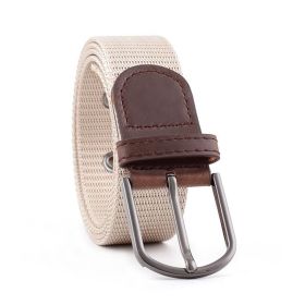 Military Men Belt Army Canvas Belts Adjustable Belt Unisex Outdoor Travel Tactical Waist Belt with Plastic Buckle for Pants110cm (Color: Khaki)