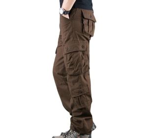 Men's Relaxed Fit Cargo Pant-Reg and Big and Tall Sizes (Color: Coffee, size: 38)