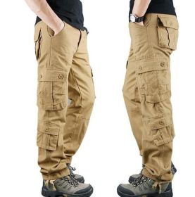 Men's Relaxed Fit Cargo Pant-Reg and Big and Tall Sizes (Color: Brown, size: 34)