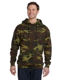 Unisex Camo Pullover Hoodie - GREEN WOODLAND - S (Color: GREEN WOODLAND, size: 3XL)