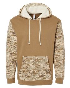 Men's Fashion Camo Hooded Sweatshirt - NTRL/ GRN WD/ OR - S (Color: COYTE/ SN DG/ NT, size: L)