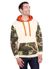 Men's Fashion Camo Hooded Sweatshirt - NTRL/ GRN WD/ OR - S (Color: NTRL/ GRN WD/ OR, size: M)