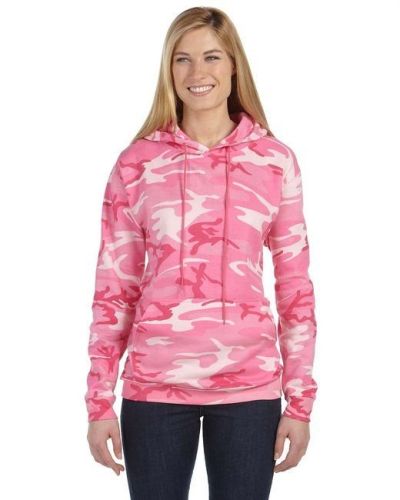 Unisex Camo Pullover Hoodie - GREEN WOODLAND - S