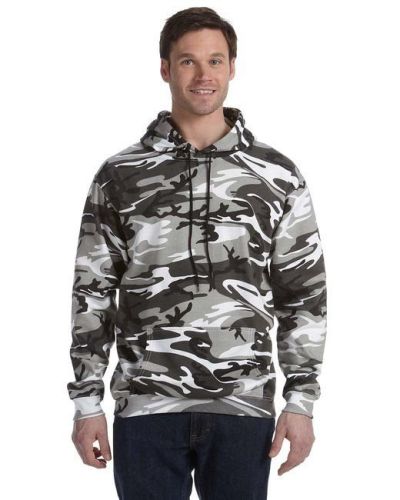 Unisex Camo Pullover Hoodie - GREEN WOODLAND - S