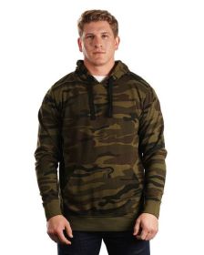 Burnside B8605 Men's Fleece Pullover (Color: Green Camo, size: XL)