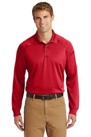 CornerStone Select Long Sleeve Snag-Proof Tactical Polo CS410LS (Color: Red, size: S)