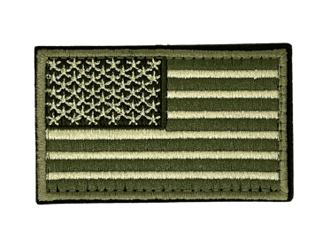 Tactical USA Flag Patch with Detachable Backing (Color: Army green)