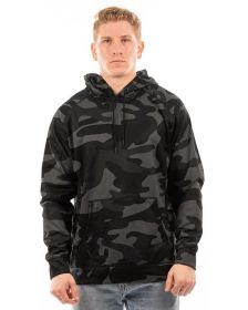 Burnside B8670 Men's Go Anywhere Performance Fleece Pullover (Color: Black Camo, size: 2XL)
