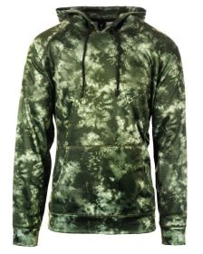 Burnside B8670 Men's Go Anywhere Performance Fleece Pullover (Color: ARMY TIE DYE, size: 2XL)