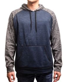 Burnside B8670 Men's Go Anywhere Performance Fleece Pullover (Color: NAVY/ HTH CHAR, size: L)