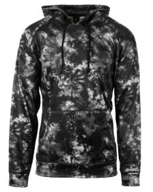 Burnside B8670 Men's Go Anywhere Performance Fleece Pullover (Color: BLACK TIE DYE, size: L)
