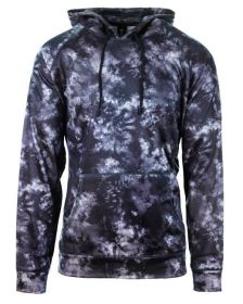 Burnside B8670 Men's Go Anywhere Performance Fleece Pullover (Color: NAVY TIE DYE, size: S)