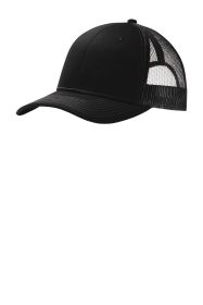 Port Authority Snapback Trucker Cap C112 (Color: Black, size: OSFA)