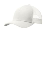 Port Authority Snapback Trucker Cap C112 (Color: White, size: OSFA)