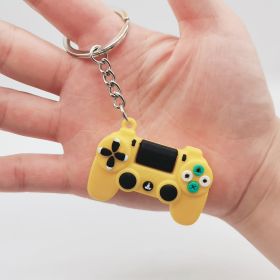 Simulation Toy Game Machine Car Keychain (Color: Yellow)